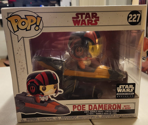 Funko Pop #  227  Poe Dameron with X-Wing